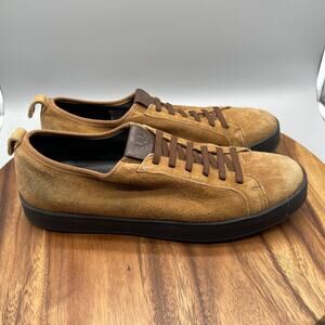 Martin Dingman Signature Shoes Mens Size 11 M Sheepskin Tobacco Suede Sneakers